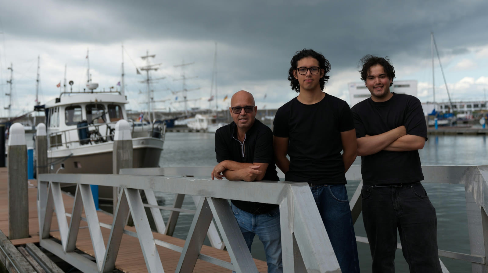 The Zamforge family at the Amsterdam harbour